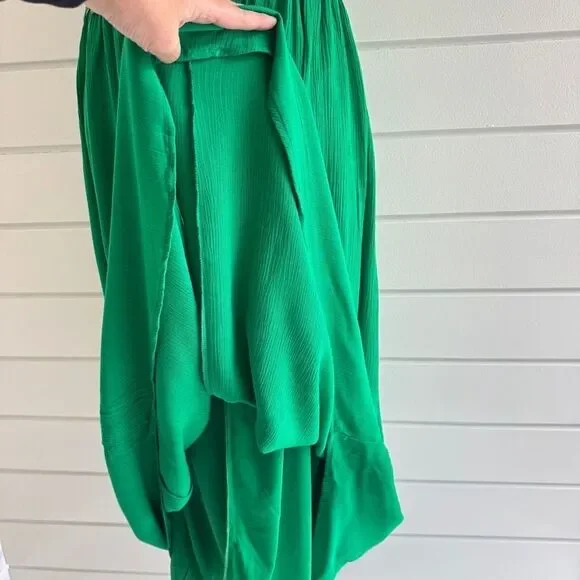 Nina Leonard Women’s Sleeveless Lace Trim Maxi Dress Bright Green Medium NWT - Picture 7 of 10